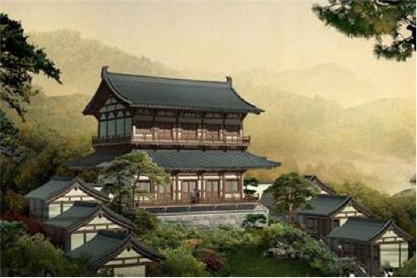 傳統建筑一棟房子70%使用木材